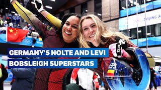 Germany take gold amp silver 🥇🥈  Bobsleigh Beijing 2022  2Woman highlights [upl. by Silvana]