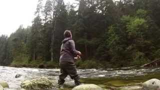 Fishing Capilano river Vancouver [upl. by Joacima]