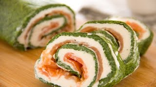 Rotolo di spinaci al formaggio e salmone  Ricettait [upl. by Notwal]