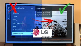 LG C1C2 Smart TV How To Reduce Blue Light [upl. by Einaled803]