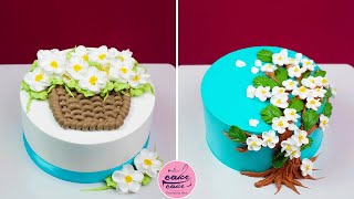 Amazing Flowers Cake Decorations Compilation  Flowers Cake Designs Video [upl. by Jeu]