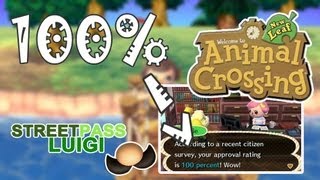 Animal Crossing New Leaf  100 Zustimmungsrate Prozent  approval rate to 100 [upl. by Yhtamit]