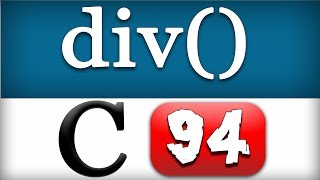 div Function in C Programming Language Video Tutorial [upl. by Eardnaed]