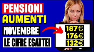 PENSIONI AUMENTI NOVEMBRE 👉 ECCO QUANTO PERCEPIRETE IN PIÙ❗️ TABELLA CON IMPORTI 📈 💶 [upl. by Banerjee]