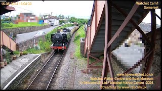 Watchet Camera 1 West Somerset Railway  In partnership with Watchet Visitor Centre  Railcam UK [upl. by Roselyn981]