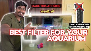 DIY Aquarium Filter System in Telugu   Easy amp Affordable Tutorial [upl. by Dougie]