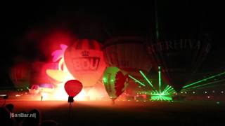 Nightglow en lasershow Ballonfiesta Barneveld 18082012 [upl. by Limann]