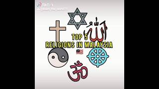 Top 5 religions in Malaysia 🇲🇾☪️☸️✝️🕉️ religion islam buddhism christianity hinduism malaysia [upl. by Rucker963]