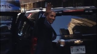 🇺🇸44th US President Barack H Obama departure from the InterContinental New York Barclay Hotel🇺🇸 [upl. by Ecinrahs276]