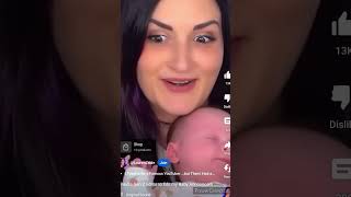 Lauren Z side goes crazy over her new baby funny comedymemes humor familyguy baby [upl. by Hannaoj]