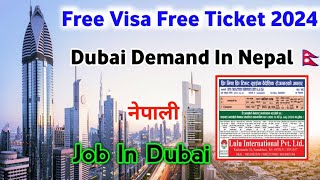 Free Visa Free Ticket 2024  Dubai Demand In Nepal  Job In Dubai For Nepalese [upl. by Clinton]