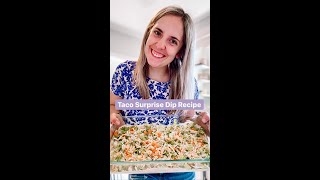 TACO SURPRISE DIP RECIPE ASMR Easy summer appetizer recipe [upl. by Linnette87]