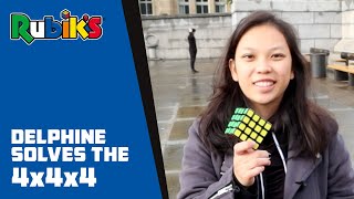 Delphine Tran Rubiks Master 4x4 Cube Solve at the Fourth Plinth  Rubik’s Cube  Games for Kids [upl. by Selene]