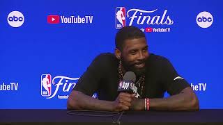 PRESS CONFERENCE Kyrie Irving on return to Boston LeBron James amp Celtics fans [upl. by Lowndes701]