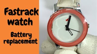 Fastrack watch battery replacement shorts [upl. by Gianina166]