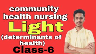 Light  determinants of health  unit 2 community health nursing [upl. by Nilyahs805]