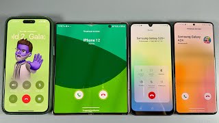 Incoming Call IPhone 15 PRO MAX  Samsung Galaxy Fold 2  Samsung Galaxy A24  Samsung Galaxy S20 [upl. by Philoo]