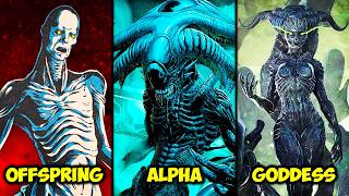 All 31 Xenomorphs in The Entire Alien Story Explained Offspring Queen Goddess [upl. by Elset883]