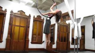 Ursula Carranza  Aerial hoop tutorial  Movimientos de nivel básico en aro [upl. by Aiotal]