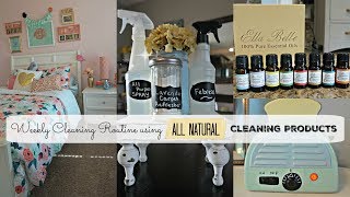 Weekly Cleaning Routine using ALL NATURAL Cleaning Essential Oils Cleaning Motivation CLOSED [upl. by Ilzel]