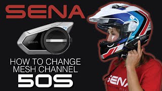 Sena 50S amp 50R  How To Change Mesh Channel  Motorcycle Comms [upl. by Saisoj]