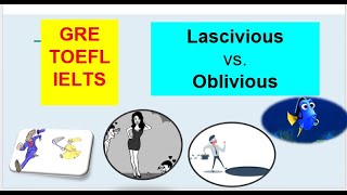 Lascivious meaning Oblivious meaning gre ielts toefl lascivious oblivious [upl. by Korwun336]