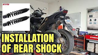 REAR SHOCK INSTALLATION  YAMAHA AEROX MAINTENANCE [upl. by Hoag]