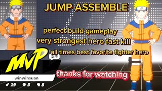 JUMP ASSEMBLE new 5V5 MOBA games  UZUMAKI NARUTO fighter gameplay perfect build fast kill hero [upl. by Leirrad]