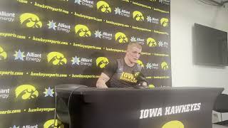 Iowa wrestlings Ben Kueter disappointed in his collegiate debut wanted to entertain fans more [upl. by Ikiv580]