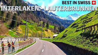 Experience the BEST Scenic Drive from Interlaken to Lauterbrunnen in Switzerland [upl. by Assirahc775]