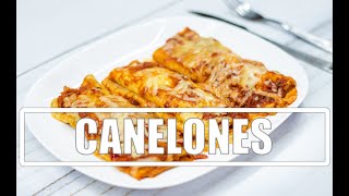 Canelones FACILES VEGETARIANOS y DE JAMON Y QUESO [upl. by Annenn512]