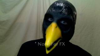 Foam Latex Lyonshel® Crow Face Prosthetic Mask [upl. by Wiburg363]