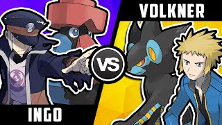 Pokémon Battle Ingo VS Gym Leader Volkner [upl. by Pepita]