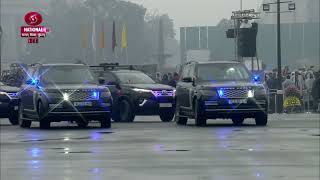 PM Narendra Modi arrives at the Beating Retreat Ceremony 2023 [upl. by Soigroeg]