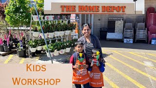 Kids Workshop Home Depot  Build  Learn  Create  MeetTheAruns [upl. by Oakie]