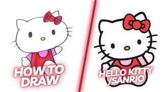 How to Draw Hello Kitty Sanrio [upl. by Lindholm959]