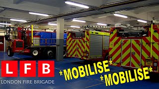 MOBILIZEMOBILIZELFB Barking Fire Station Turnout Trumpets Tone Alarm System 4k [upl. by Niveek]