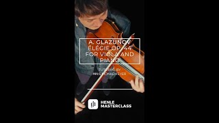 Nils Mönkemeyer teaches Glazunov’s Élégie op 44 for Viola and Piano [upl. by Nohshan]