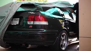 Civic Ferio Si B16A Exhaust sound 5Zigen Miracle Fireball Exhaust System [upl. by Banwell]