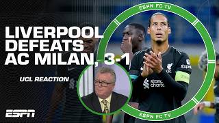 ‘TOTALLY DOMINATING’ ⚽ Steve Nicol reacts to Liverpool’s UCL win vs AC Milan  ESPN FC [upl. by Resa]