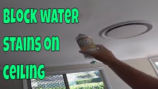 Block water stains on ceiling shortsdiy tutorial tips 👍amp 🔔 [upl. by Hollerman360]