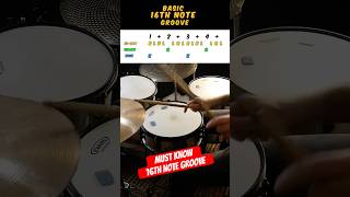 Simple 16th Note Groove for Every Drummer 🥁 [upl. by Robbi]