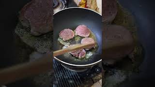 beef steak fry food cooking [upl. by Elleon]