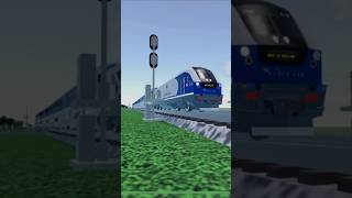 Amtrak Surfliner with SC44 Charger 2113 leading 573 in the Ro Scale Sandbox game roblox amtrak [upl. by Nymassej]