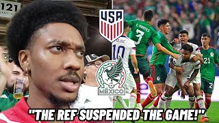 THE MOMENT USA VS MEXICO GOT UNBELIEVALBY HOSTILE 4 RED CARDS amp FAN ALTERCATIONS [upl. by Minsat]