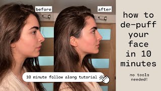 how to depuff your face in 10 minutes with my viral face massage [upl. by Renrew]