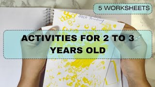 Activity Worksheets for Toddlers  worksheets for 2 to 3 yrs old child Activity for 2 to 3 yrs old [upl. by Betthezul]