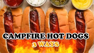 OUTDOOR COOKING Hot Dogs 3 Different Style 🔥 [upl. by Aillicirp414]