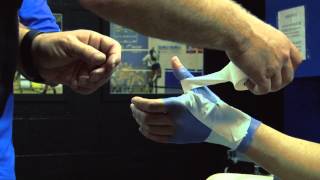 Hyperextended Thumb Taping [upl. by Ardnossac]