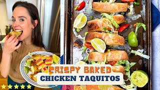 Crispy Baked Chicken Taquitos [upl. by Eecyaj853]